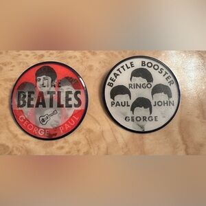 Vtg The Beatles Original Flicker Pin-back Button
